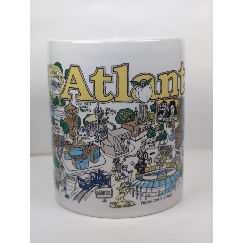 Atlanta Georgia Vintage Coffee Mug Cup Collectible Views Of The City USA 10 Oz